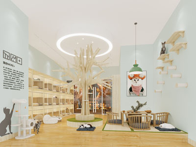 北欧宠物店接待休闲区