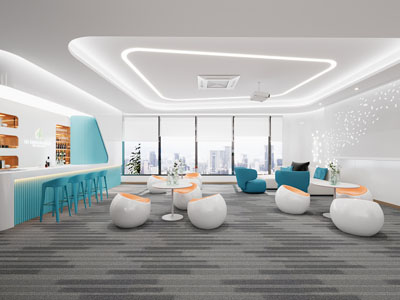 现代公司写字楼茶水间、接待区