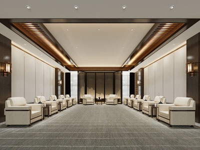 新中式会客厅、接待厅