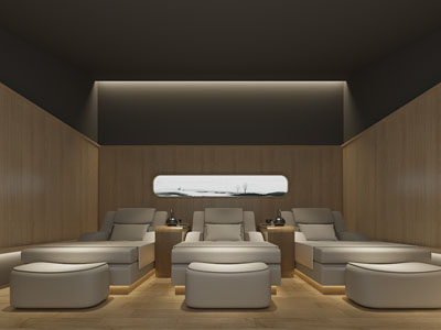 新中式足浴店、足疗店3d模型 新中式足浴店、足疗店