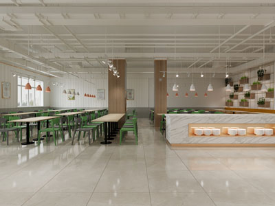 现代食堂就餐区