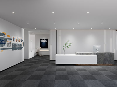 现代公司前台接待区