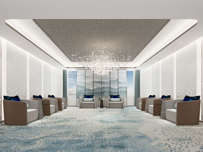 新中式会客厅、接待厅