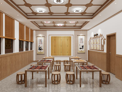 新中式棋牌室、娱乐室