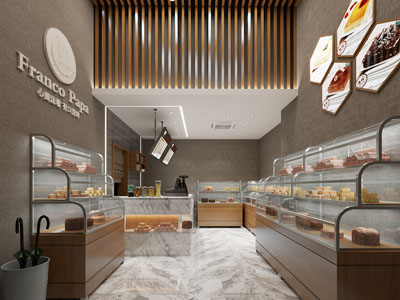 现代面包点心烘焙甜品店