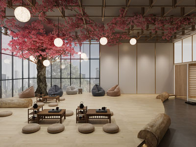 日式茶馆、休闲区