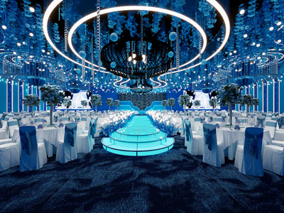 现代酒店婚庆宴客厅、就餐区