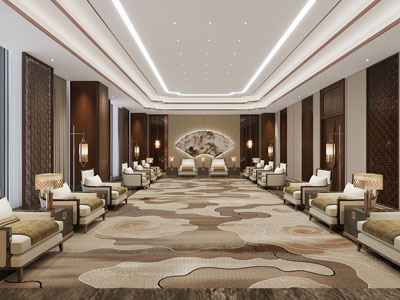 新中式会客厅、接待厅