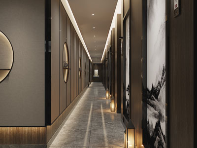 新中式酒店走廊过道