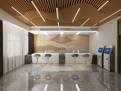 新中式前台接待区