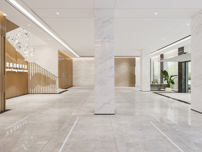 现代大堂前台接待区