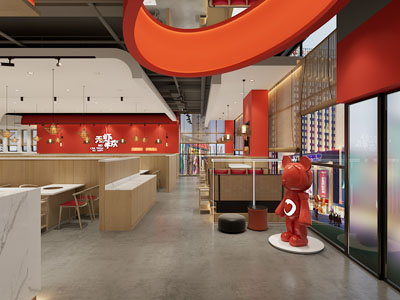 现代饭店餐馆就餐区