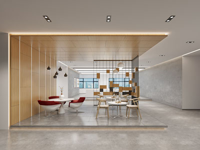 现代大堂前台接待区