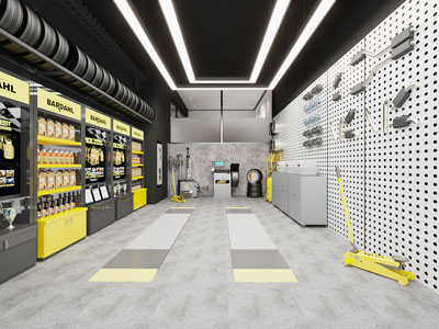 工业loft汽车美容维修店