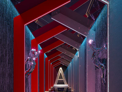 后现代走廊过道