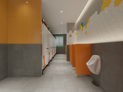 现代幼儿园卫生间