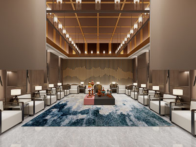 新中式会客厅、接待厅