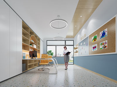 现代幼儿园教师办公室