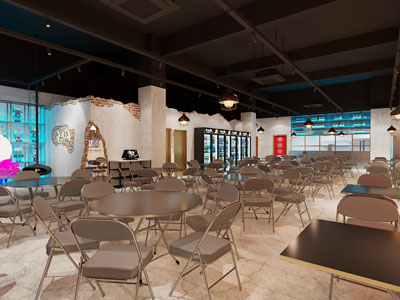 工业loft饭店餐馆就餐区