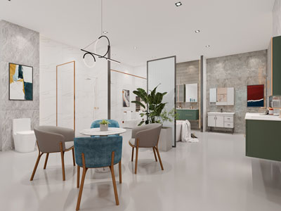 现代马桶、浴缸、洗手台卫浴用品专卖店