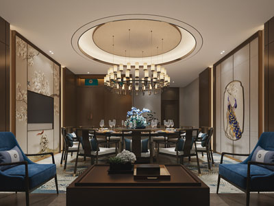 新中式酒店包厢包间