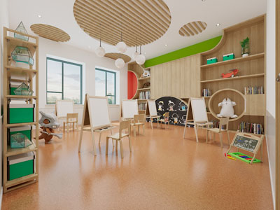 现代幼儿园画室教室