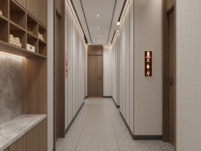 新中式酒店过道