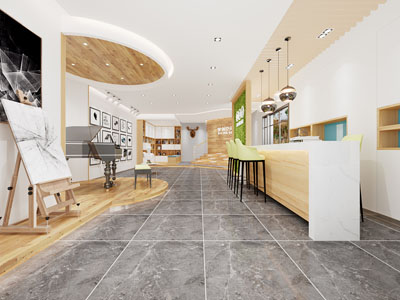 现代大厅前台接待区