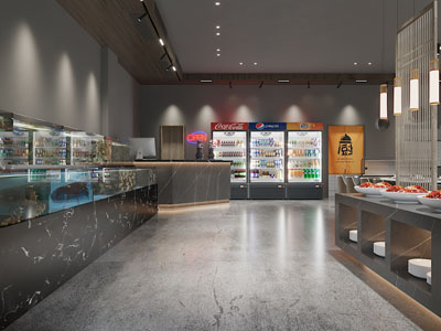 现代饭店餐馆就餐区