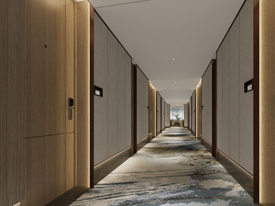 现代酒店走廊过道