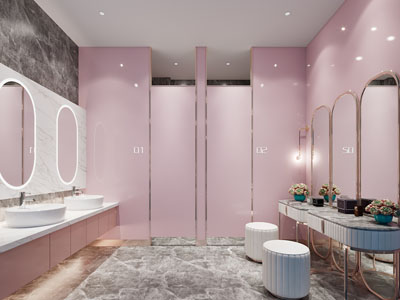 现代轻奢化妆间