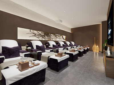 现代足浴按摩房、足疗店3d模型 现代足浴按摩房、足疗店