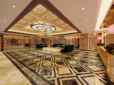 欧式酒店大堂前台接待区