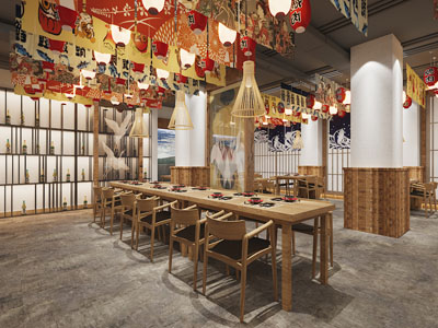 日式饭店餐馆就餐区