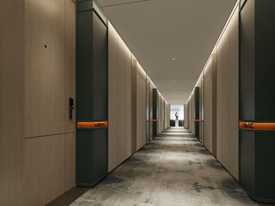 现代酒店客房过道走廊