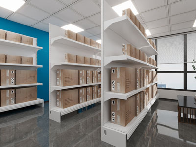 现代快递仓库、货架3d模型 现代快递仓库、货架