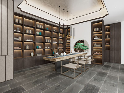 新中式茶馆、茶店