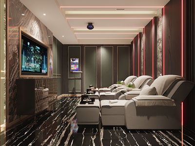 现代轻奢足疗、足浴店3d模型 现代轻奢足疗、足浴店