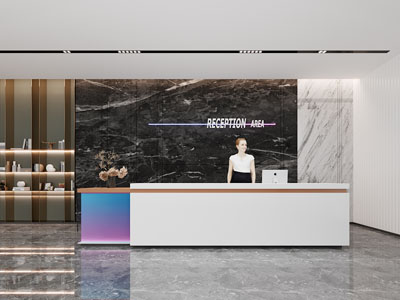 现代大厅前台接待区