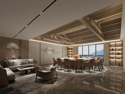 新中式酒店包厢包间