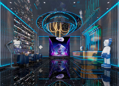 后现代KTV大厅前台接待区