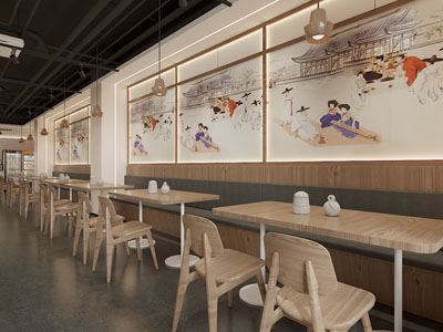 日式饭店餐馆就餐区