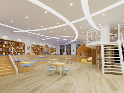 现代儿童图书馆、阅览室、书吧