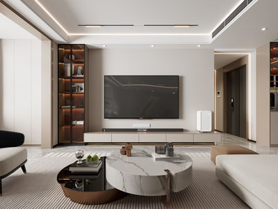 现代客厅、过道