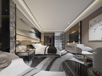 新中式酒店客房