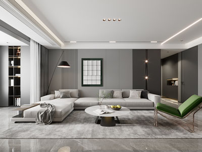 现代客厅、玄关过道