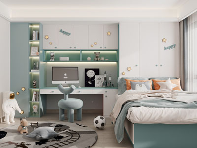 现代儿童房、卧室