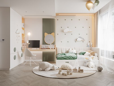 现代卧室、儿童房