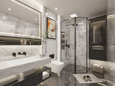 现代卫浴间、洗手间