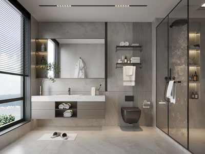 现代卫浴间、洗手间